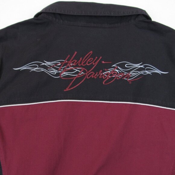 Harley Davidson Shop Mechanic Shirt Women's Size L - Picture 7 of 10